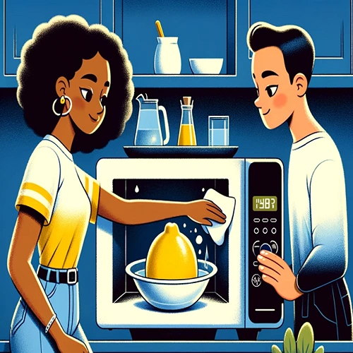 Microwave lemon with water